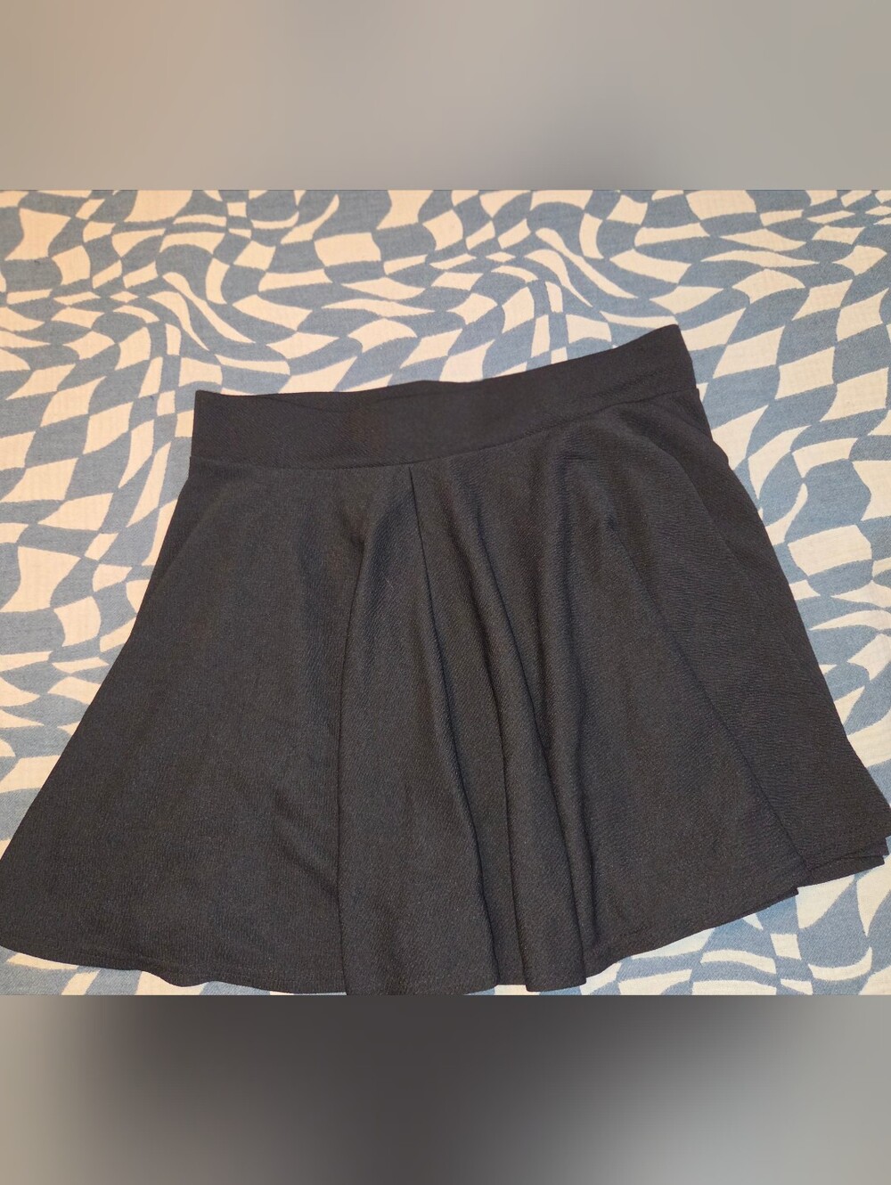 Women's Black Skater Skirt with Flared Silhouette